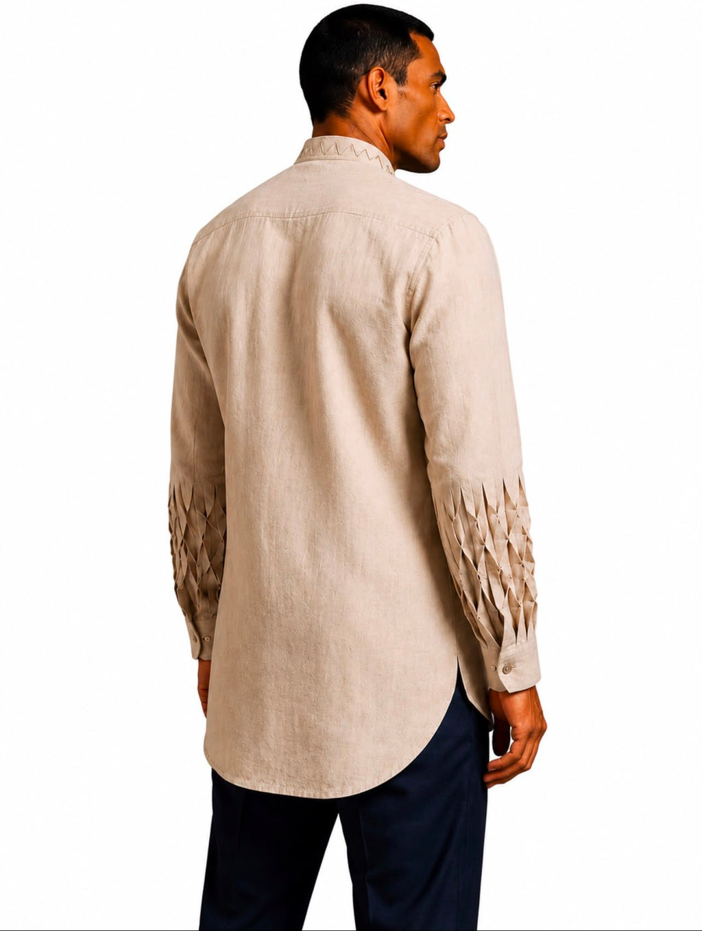SAAHEL Sculpted Linen Shirt
