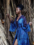 Guinean Indigo Wide-Sleeve Dress | SAAHEL
