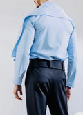Light Blue Clean Modern Wrap Shirt | SAAHEL
