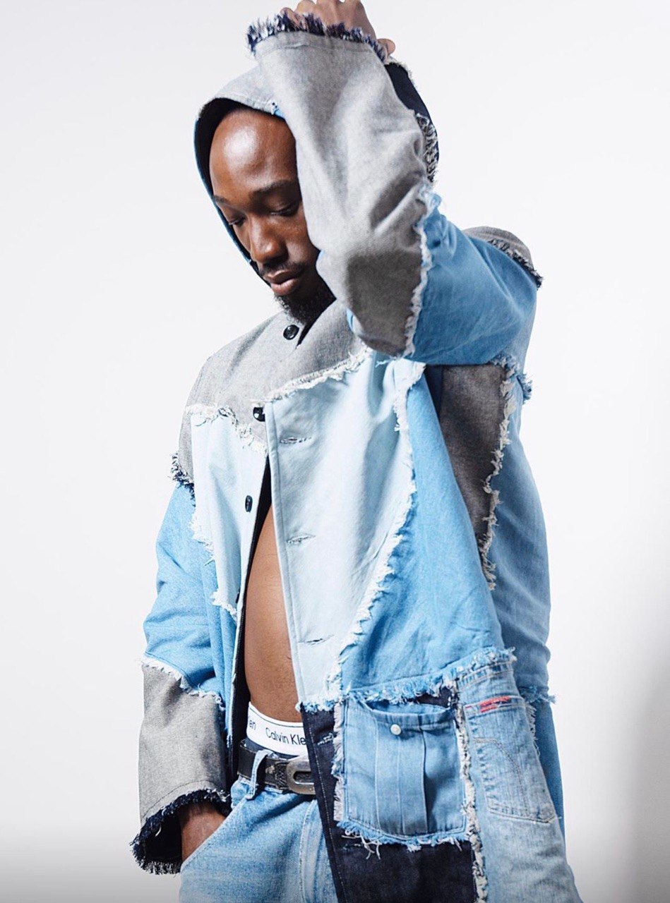 Oversized Patchwork Deconstructed Denim Coat