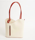Sky Beige Structured Shoulder Bag | SAAHEL
