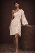 Asymmetrical Linen Cowrie Dress | SAAHEL
