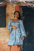 Feminine Woodin mini dress in bold West African print fabric — SAAHEL
