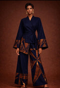 Indigo Geometry Two-Piece Set | SAAHEL
