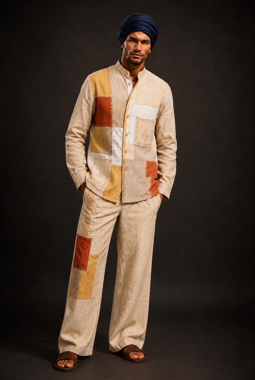 The Refined Patchwork Linen Set