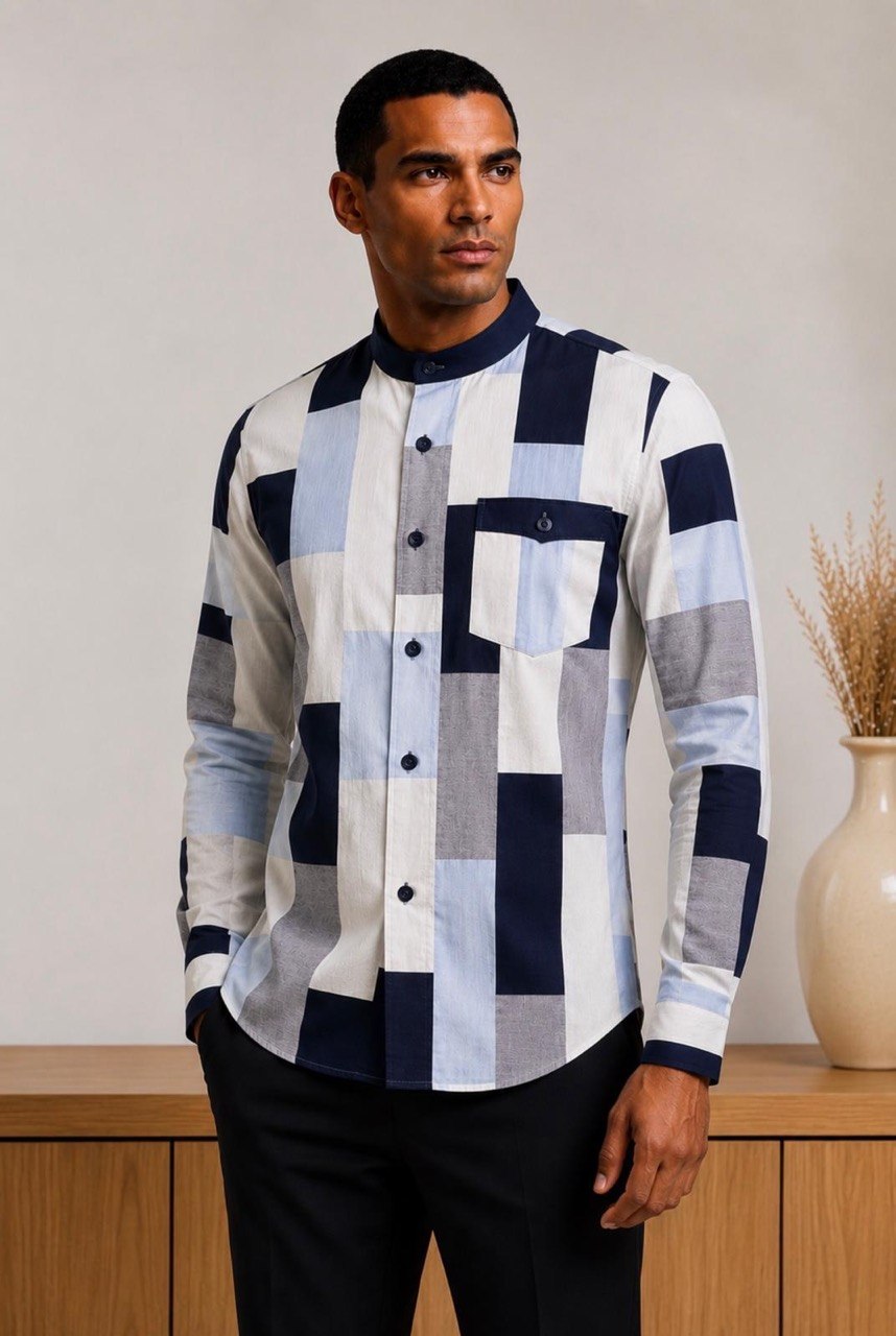 Indigo Patchwork Shirt