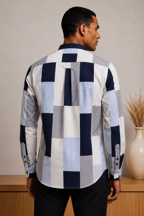 Indigo Patchwork Shirt