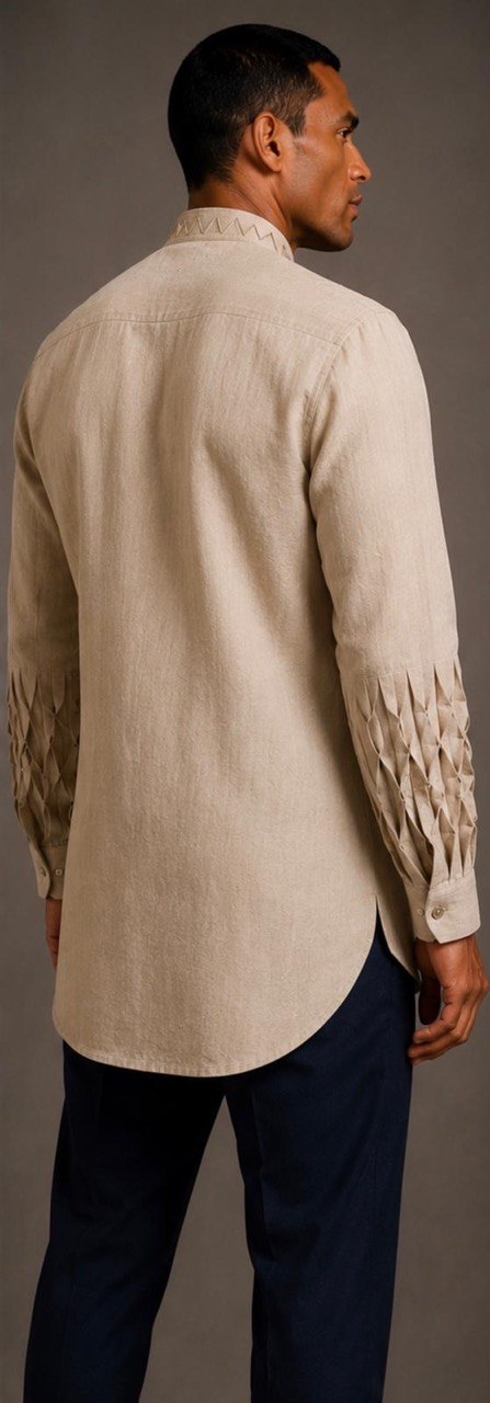 SAAHEL Sculpted Linen Shirt