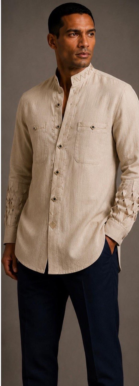SAAHEL Sculpted Linen Shirt