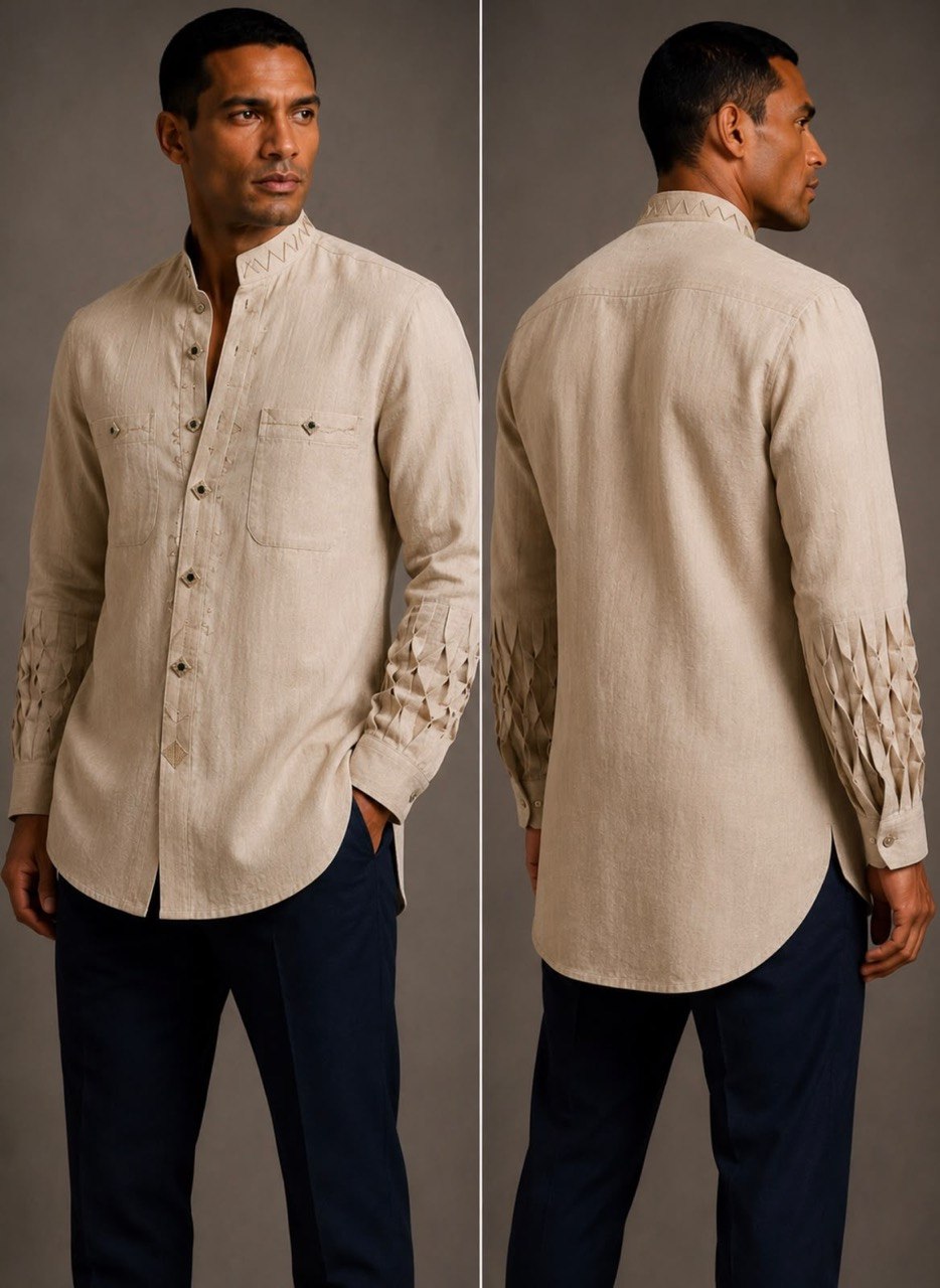 SAAHEL Sculpted Linen Shirt