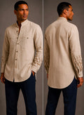 SAAHEL Sculpted Linen Shirt