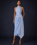 Powder Blue Draped Set