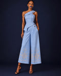 SAAHEL One-Shoulder Embroidered Jumpsuit