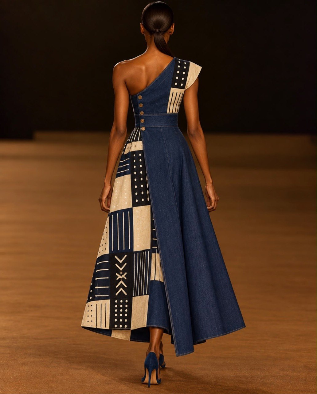 KAYA Indigo Asymmetrical Dress